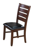 Contemporary 6pc Dining Set 18" Extendable Leaf Table Leather Look