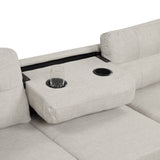 Modern Sectional Sofa with Storage Ottoman