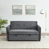 Sofa Bed, 3-in-1 Versatile Velvet with Adjustable Backrest