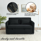 Convertible Sofa Bed, 3-in-1 Versatile Velvet Double Sofa