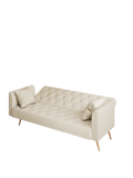 Love seat sofa, American retro beige velvet