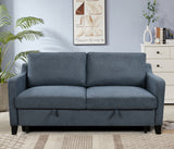 Queen Sleeper Sofa Bed, Modern Fabric Loveseat Futon Sofa Couch w/Pullout Bed,