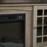 Classic TV Media Stand Modern Entertainment with 23" Fireplace Inset