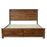 Eastern King Bed in Oak Finish