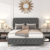 Queen Platform Bed Frame With pneumatic hydraulic Lift function