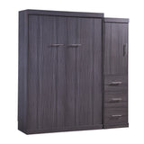 Full Size Murphy Bed with Wardrobe and Drawers