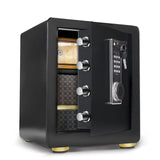 Black two Cub Safe Box, 3 opening methods  Safe for Money Valuables This safe contains a memory chip, and the password will not be lost