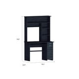 2-Drawer 7-Shelf Computer Desk with Hutch Smokey Oak