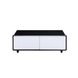 Modern Smart Coffee Table with Built-in Fridge, Bluetooth Speaker