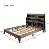 Queen 3 Piece Bedroom Set Mid Century Modern Style Frame