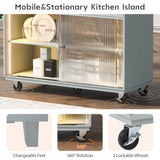 Kitchen Island with Drop Leaf