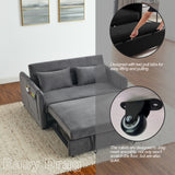 Sofa Bed, 3-in-1 Versatile Velvet with Adjustable Backrest