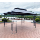 13x10 Outdoor Patio Gazebo Canopy Tent With Ventilated Double Roof And Mosquito net