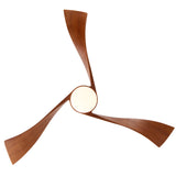 52 Inch Indoor Modern Ceiling Fan With Dimmable 6 Speed Remote 3 Solid Wood Blade Reversible DC Motor For Living Room