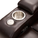 Recliner with USB Charging Port and Hidden Arm Storage 2 Cup Holders Design and 360° Swivel Tray