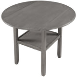Farmhouse 3 Piece Round Counter Height Kitchen Dining Table Set