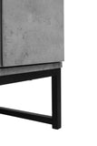 2 Drawer Nightstand, geometric elements, cement grey