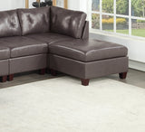 Contemporary Genuine Leather Dark Coffee Color