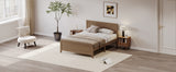 Wood Platform Bed Frame with Headboard