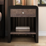 Queen 3 Piece Bedroom Set Mid Century Modern Style Frame