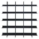 5 Tier Bookcase Open Bookshelf, Vintage Industrial Style