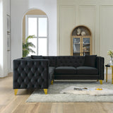 Velvet Corner Sofa Covers, L-Shaped Sectional Couch