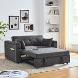 Pull-Out Sleeper Sofa Bed Double Seat Recliner Sofa Bed