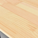 Rolling Mobile Kitchen Island with Solid Wood Top
