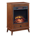 Fireplace in Walnut Finish