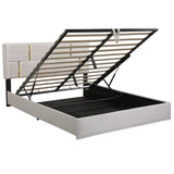 Queen 2-Piece Bedroom Set Upholstered Platform Bed with Hydraulic Storage
