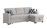 Sectional with storage chaise and cupholder armrest