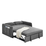 Modern Convertible Sofa Bed with 2 Detachable Arm Pockets