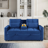 66.25'' Velvet Pull Out Sofa Sectional
