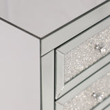 Silver Mirrored Nightstand