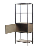 3-Shelf Bookcase with Storage Cabinet
