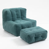 Fluffy Green bean bag chair