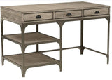 Desk in Weathered Oak & Antique Silver