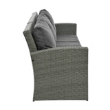 Patio Furniture, Outdoor Furniture, Seasonal PE Wicker Furniture,5 Set Wicker Furniture With Tempered Glass Table Top