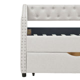 Twin Size Daybed with Drawers Upholstered