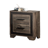 Oak Finish Nightstand Paper veneer