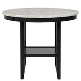 Transitional 5pc Round Counter Height Dining Table Set