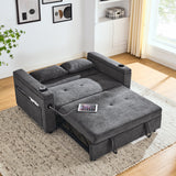Pull-Out Sleeper Sofa Bed Double Seat Recliner Sofa Bed