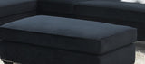 Ottoman Black Velvet Accent