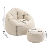 Bean Bag Sofa Chair With Footrest