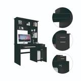 Compu 180 Hutch Desk, Multiple Shelves, Keyboard Tray, CPU panel