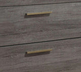 Contemporary 1pc Nightstand Two Tone Antique Gray