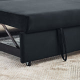 Convertible Sofa Bed, 3-in-1 Versatile Velvet Double Sofa