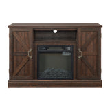 Farmhouse Classic Media TV Stand Entertainment Console with 18" Electric Fireplace Insert