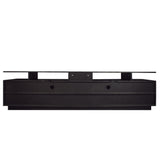 Modern Black TV Stand, 20 Colors LED TV Stand w/Remote Control Lights