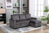 Reversible Sectional Storage Sleeper Sofa Bed